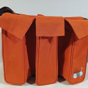 Eagle Good to Go Yarn & Craft Organizer Bag - Orange Canvas - Multi-Pocket.